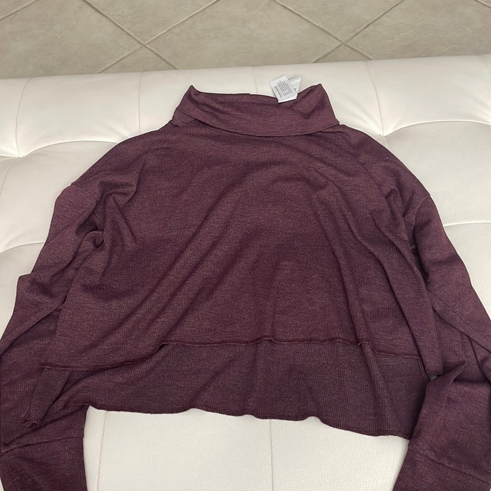 Long sleeve purple turtle neck